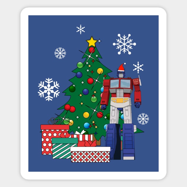 Optimus Prime Around The Christmas Tree Sticker by Nova5